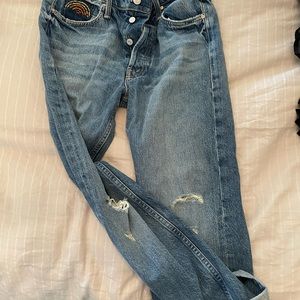 Mother distressed boyfriend jeans size 26